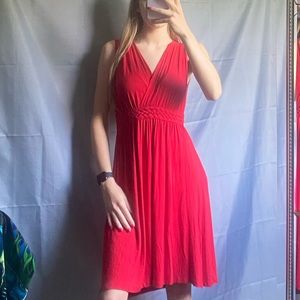 Spense Red Classic Woven Missy Medium Dress